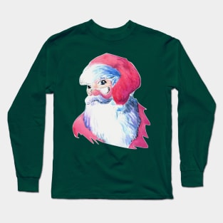 Santa Clause watercolour portrait - Christmas inspired designs Long Sleeve T-Shirt